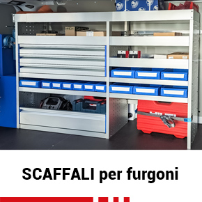 Prodotti: Scaffali per furgoni - Scaffalature e cassettiere